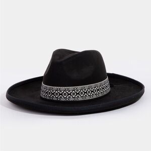 Beveled Western Fedora with Boho Band Available in Multiple Colors O/S